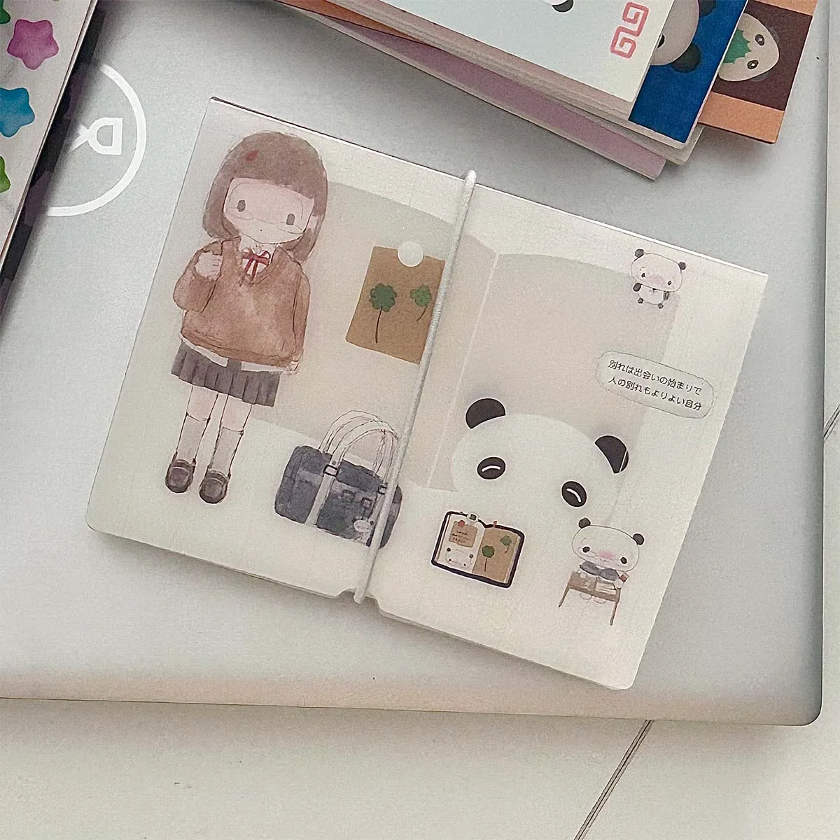 Cute M5 Album Organizer Stickers Organizer Notes Idol Cards Photos Name Card Holder Minimalist Style Storage book