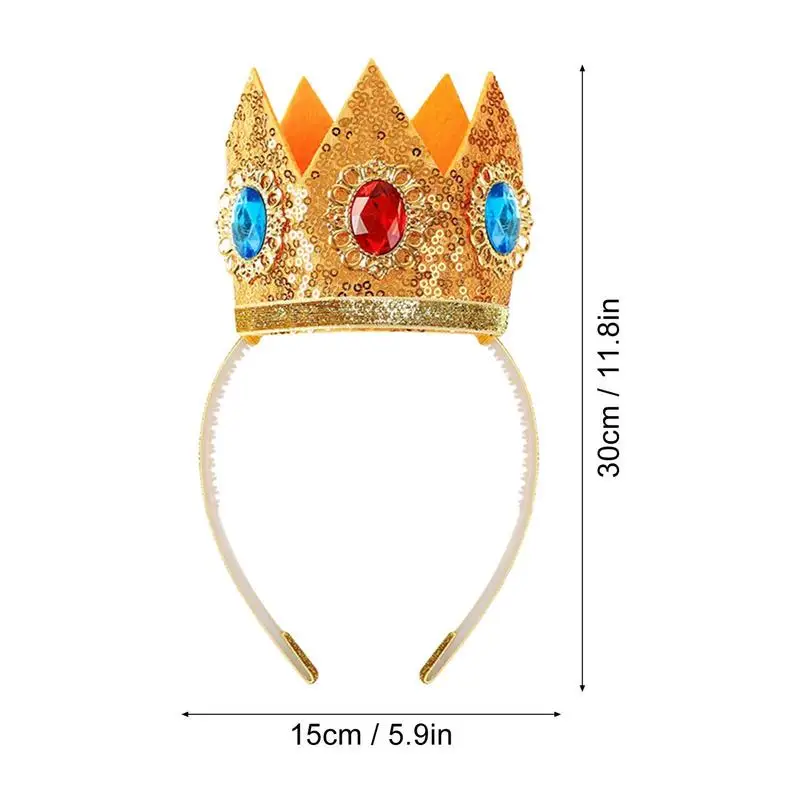 Princesses Peach Crown Girls Princess Costume Dress Up Accessories Prop Crown Wand Gloves Princesses Peach Costume Cosplay