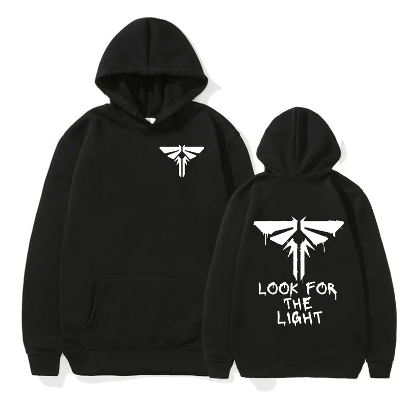 Der letzte von uns sucht nach dem leichten Glühwürmchen Mark Hoodie Männer Frauen Mode Langarm Pullover Sweatshirt Kleidung übergroßen Hoody