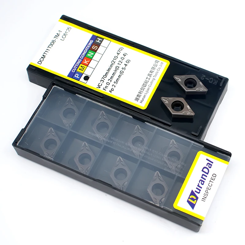 จัดส่งฟรี DCMT11T308 6125 เม็ดมีดคาร์ไบด์สำหรับงานกลึง เครื่องกลึง CNC