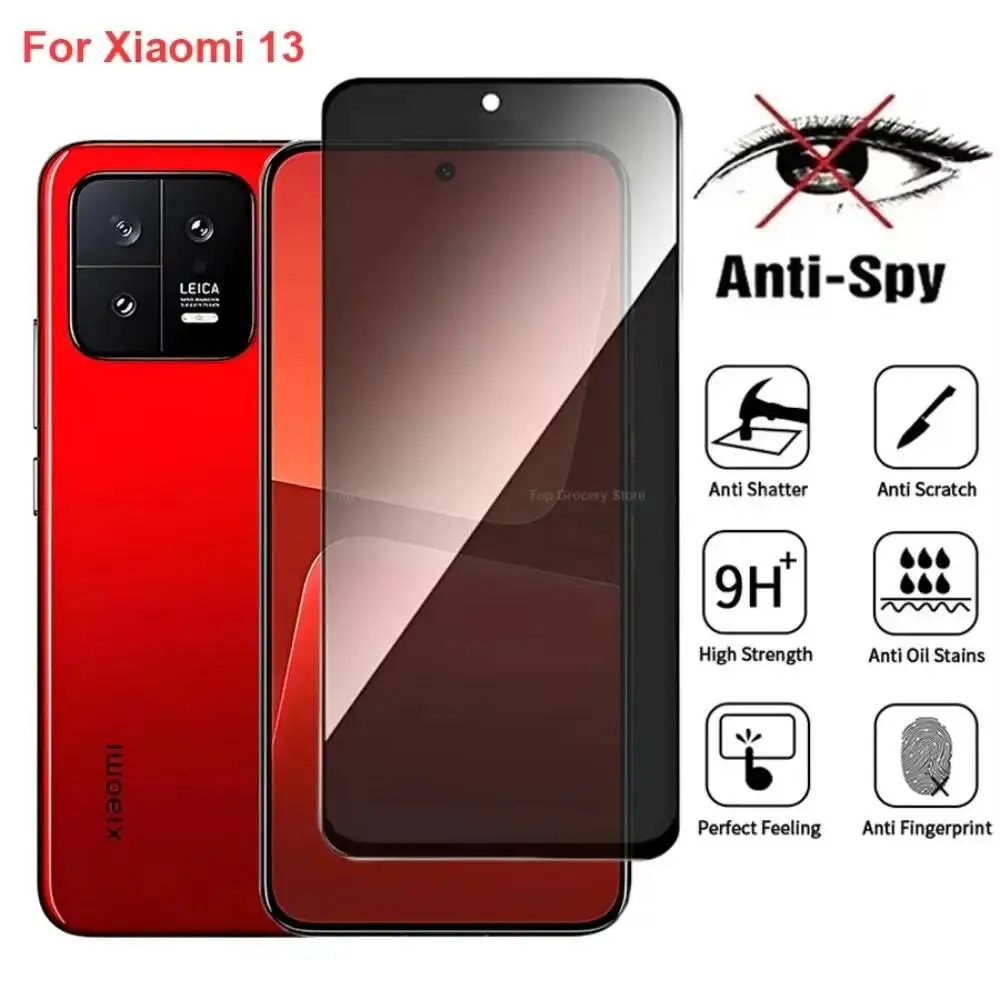 

For Xiaomi 13 Anti Spy Privacy Tempered Glass Protector Compatible For Xiaomi13 Full Cover Screen Phone Film