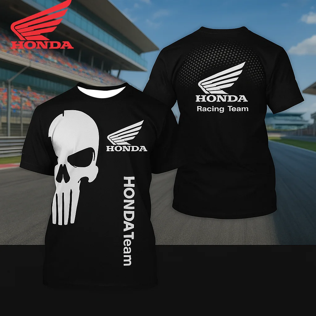 

Летняя мужская мотоциклетная футболка Honda 2026, удобный дышащий впитывающий пот быстросохнущий спортивный топ для верховой езды