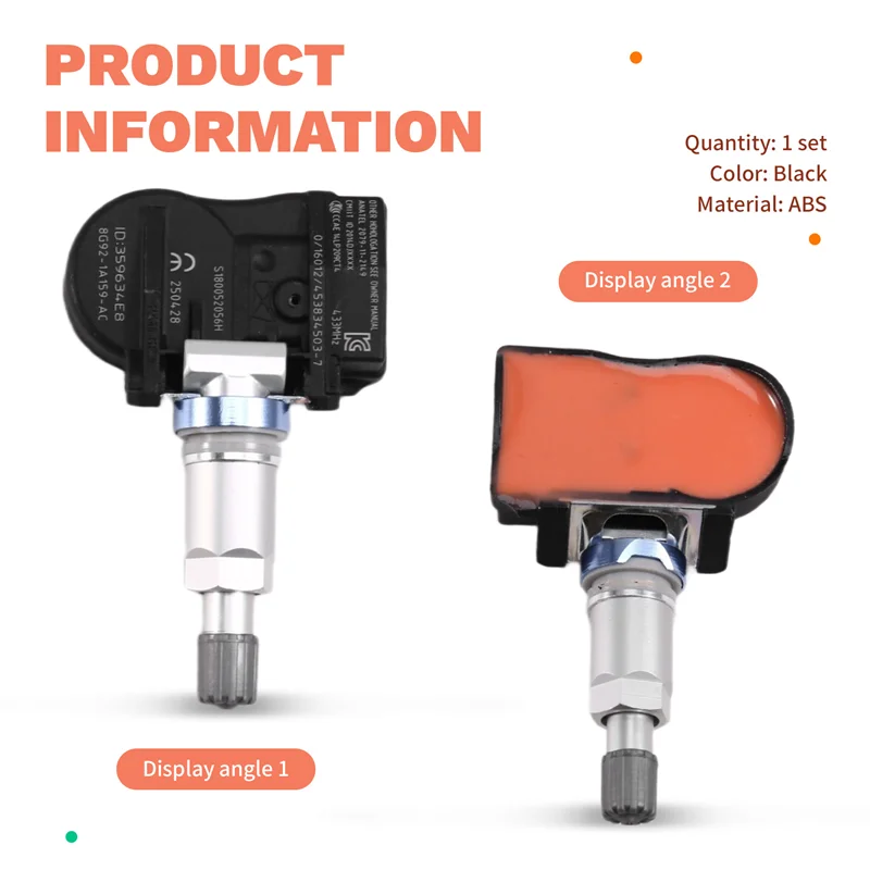 A73X-4PCS TPMS Tire Pressure Monitor Sensor 433Mhz For Ford S-Max Mondeo 8G92-1A159-AC 8G92-1A159-AB 8G92-1A189-KB