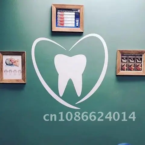 

Dental Clinic Window Stickers Dentist Smile Vinyl Wall Poster Teeth Clinic Wall Decal Removable Dental Shop Decoration AZ454