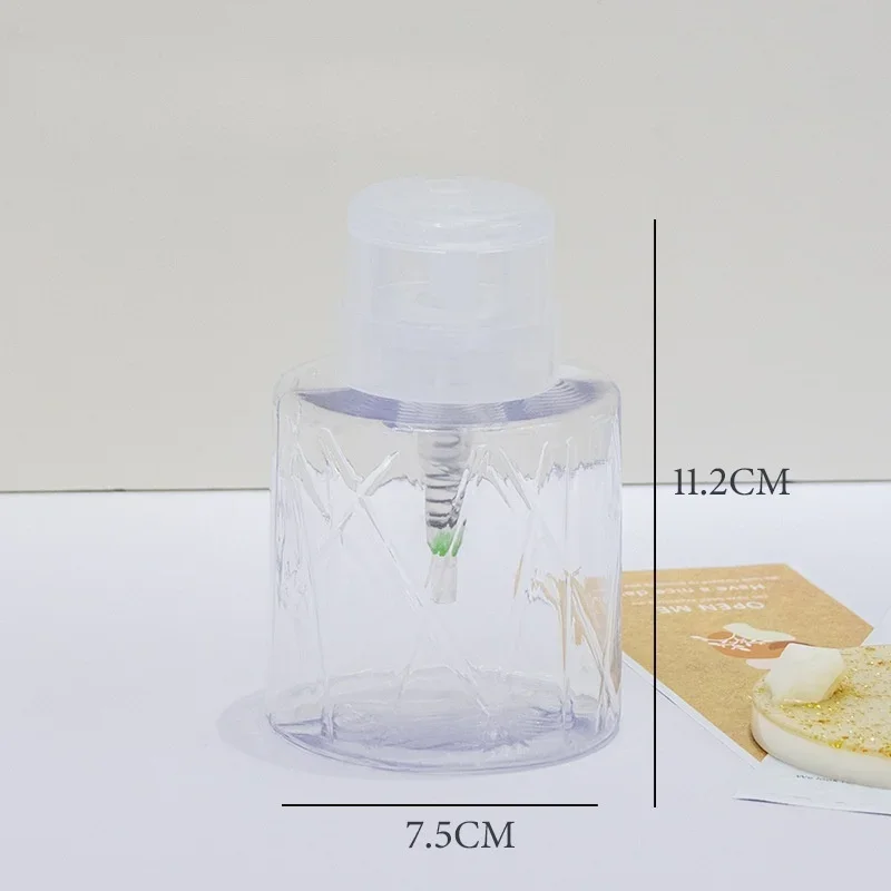 Bouteille rechargeable de distributeur de pompe vide verrouillable, bouteille de presse de récipient de démaquillant de nettoyant de manucure d'ongle