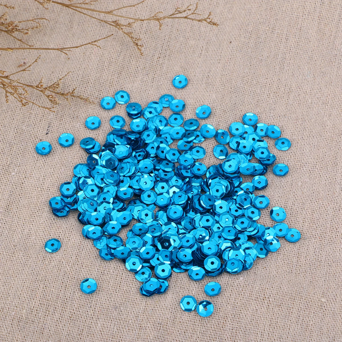 

25pcs 6Mm Loose Pvc Mixed Color Silver Embossed Curved Round Hole Sequins For Diy Jewelry Embroidery Applique Garment Decoration