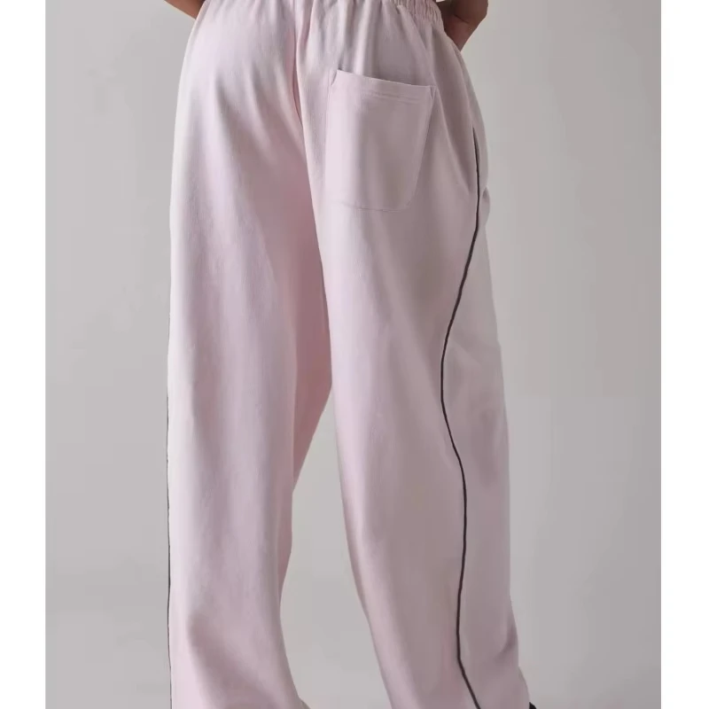 Casual pants woman clothing sports pantalones Commuting Straight trousers Homewear Solid color simple style