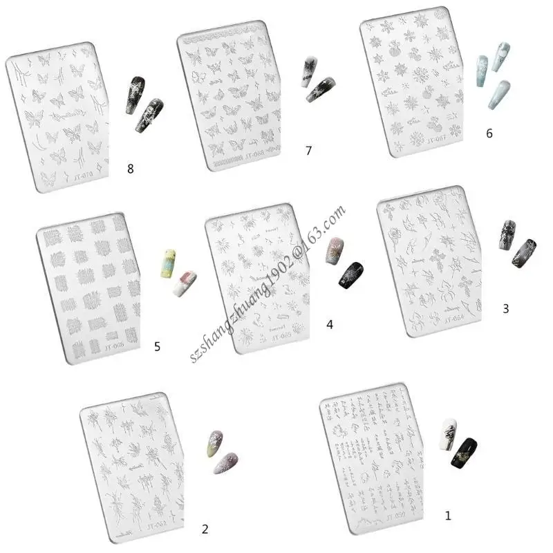 

Q6RB Decors Silicone Mold Stamping Templates Decors Molds Carving Mold Gift for Nail Decors Enthusiasts