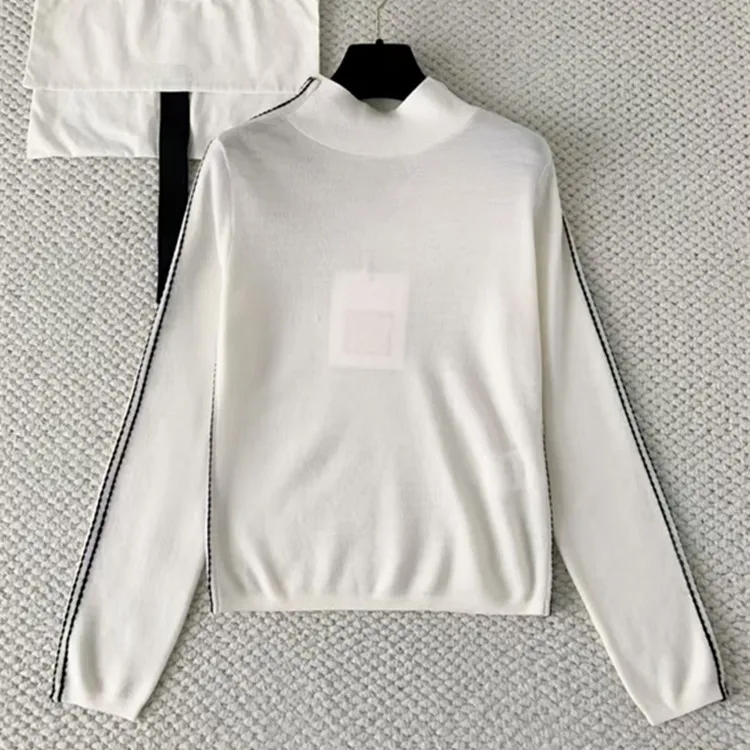 

Customized New Winter 2025 styles European American women's clothing Long-sleeved stand-up collar Wool knitted base sweater