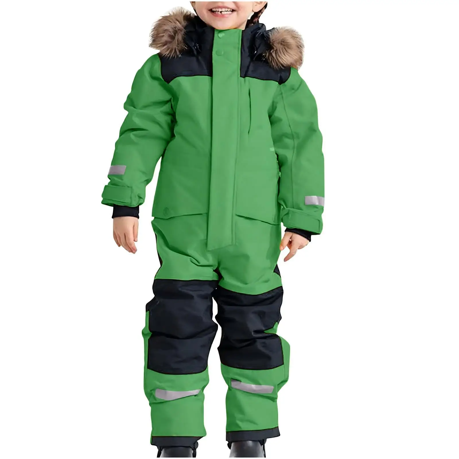 Neuer Winter-Outdoor-Kinder-Skianzug, Kälte- und winddicht, verdickter warmer leuchtender Skianzug für Männer und Frauen. – Detail 7