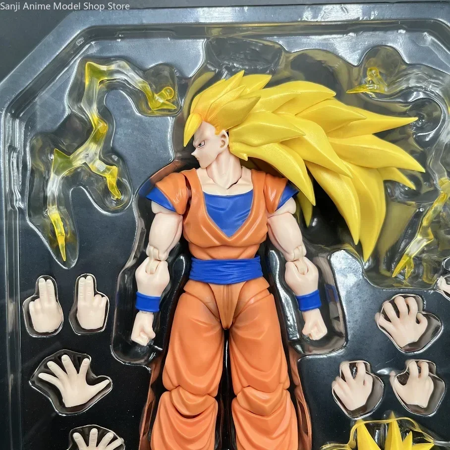 Dragon Ball SHF Demoniacal Fit DF SHF SSJ3 Golden Storm Son Goku Action Figure Toy Model Gift Collection