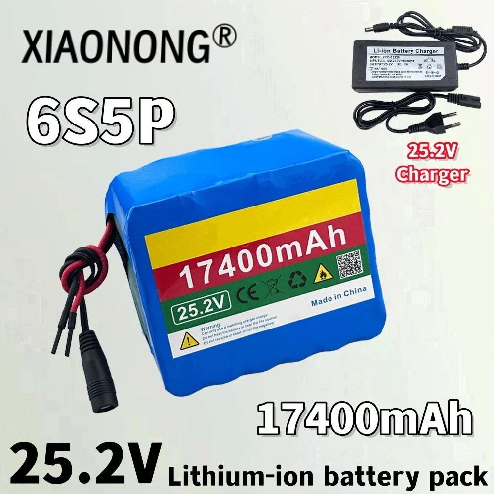 

6S5P 25.2V 17400mAh high-capacity lithium-ion battery pack with built-in BMS protection, used for , outdoor power sour