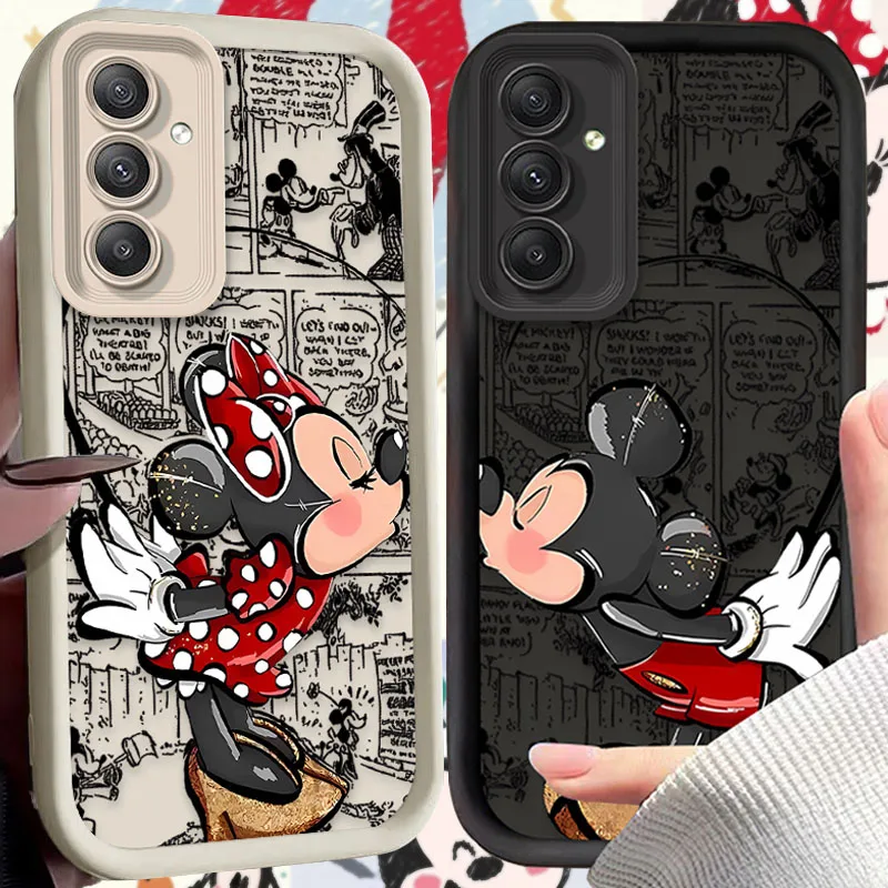 Capa Disney Mickey Minnie Kiss para Samsung Galaxy A16 A26 A36 A56 A05 A05S A15 A25 A35 A55 A54 A34 A24 A14 A13 A52 A52S A51