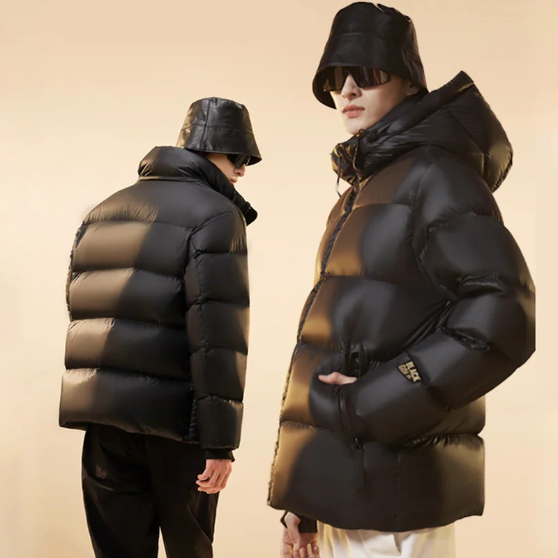 Goose Down Jacket Men Luxury Brand Women Fashion Hooded Winter Feather Coat Man Waterproof Puffer For 2023