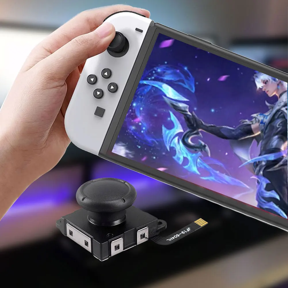عصا تحكم مستشعر القاعة لمجموعة استبدال JoyCon بدون عصا كهرومغناطيسية لنينتندو سويتش/سويتش OLED/Lite