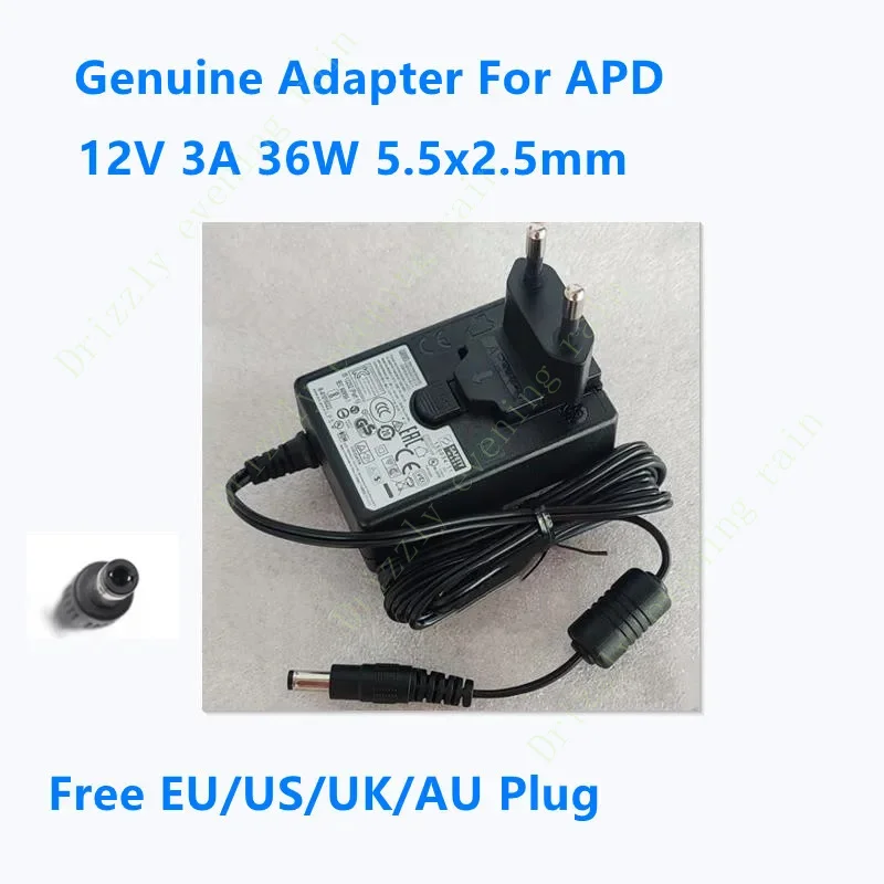 Genuine 12V 3A 36W 2.5A 2A 5.5x2.5mm for PPE WA-36A12R AC power adapter for power supply charger EU US UK au plug