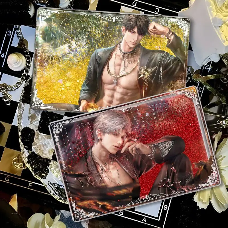 Love and Deepspace Sylus Caleb Xavier Zayne Rafayel Cartoon Acryl Treibsand Brick Kreative Spiel-Peripherie Desktop-Ornamente