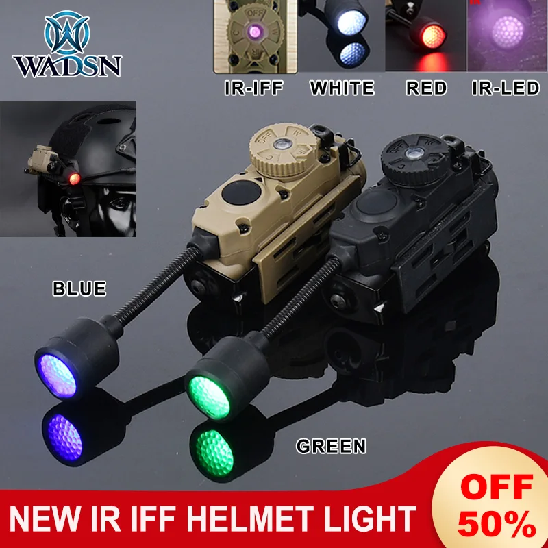 Sidewinder Head Lamp Tactical Helmet Strobe Light Red Green Blue White IR Light LED Strobe IFF Outdoor Hunting Auxiliary Lightin