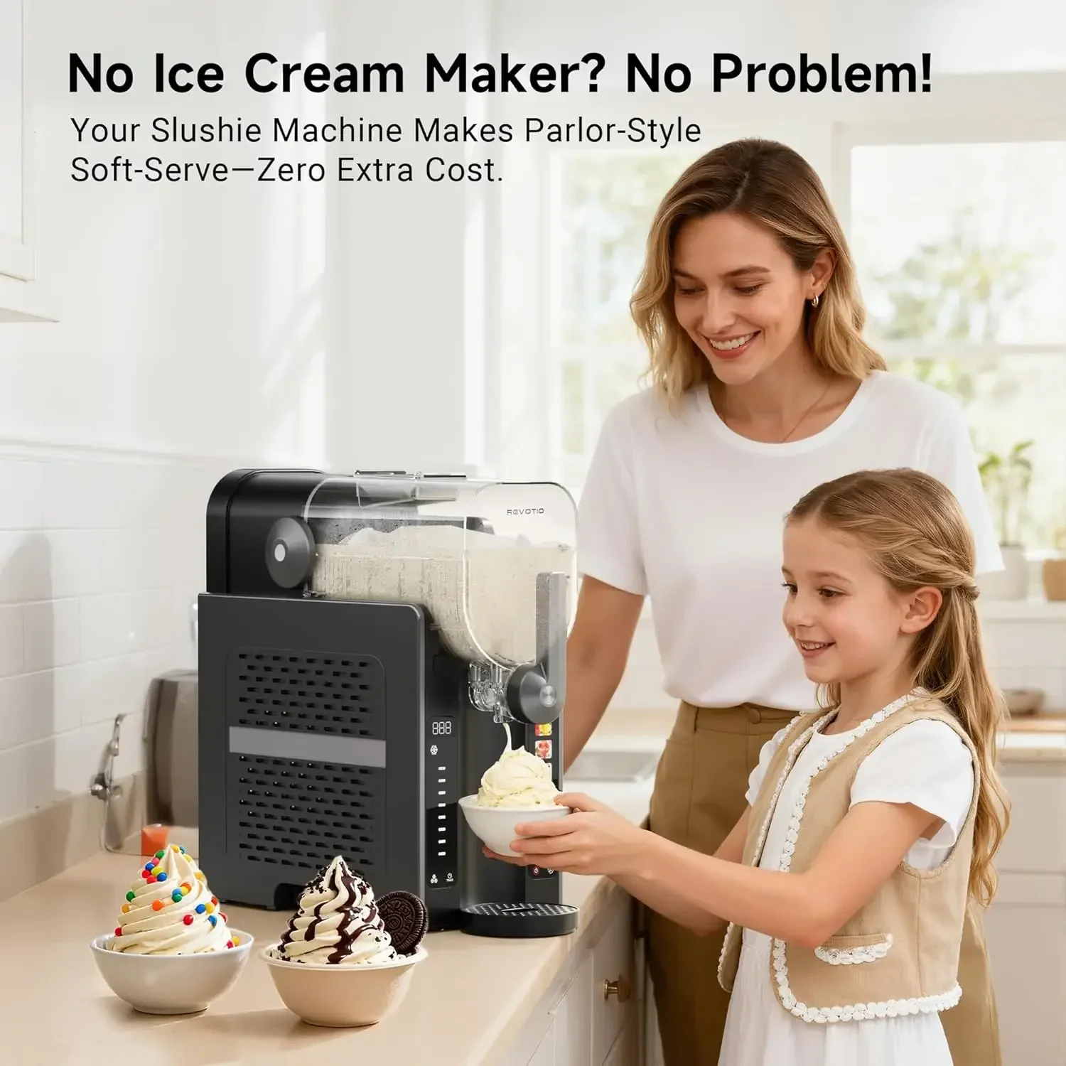 Slushie Machine for Home, 88 oz Slushy Machine, No Ice Needed Frozen Drink Maker with 6 Presets, Quiet, Auto-Clean, LED Display,