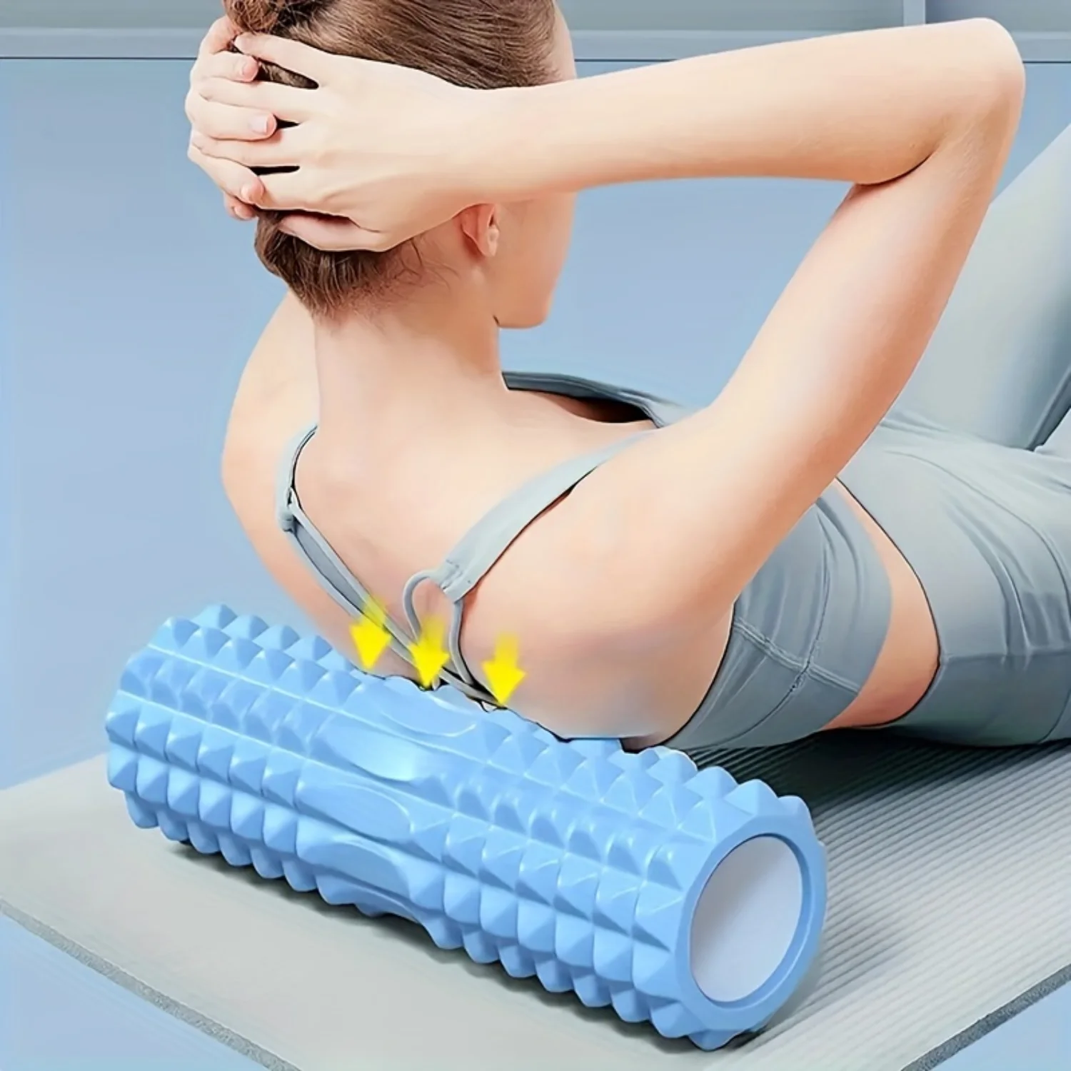 

1pc Yoga Massage Roller - Relieve Muscle Tension, Tone Body, Effective Calf Exercise - Perfect for Pilates & Yoga