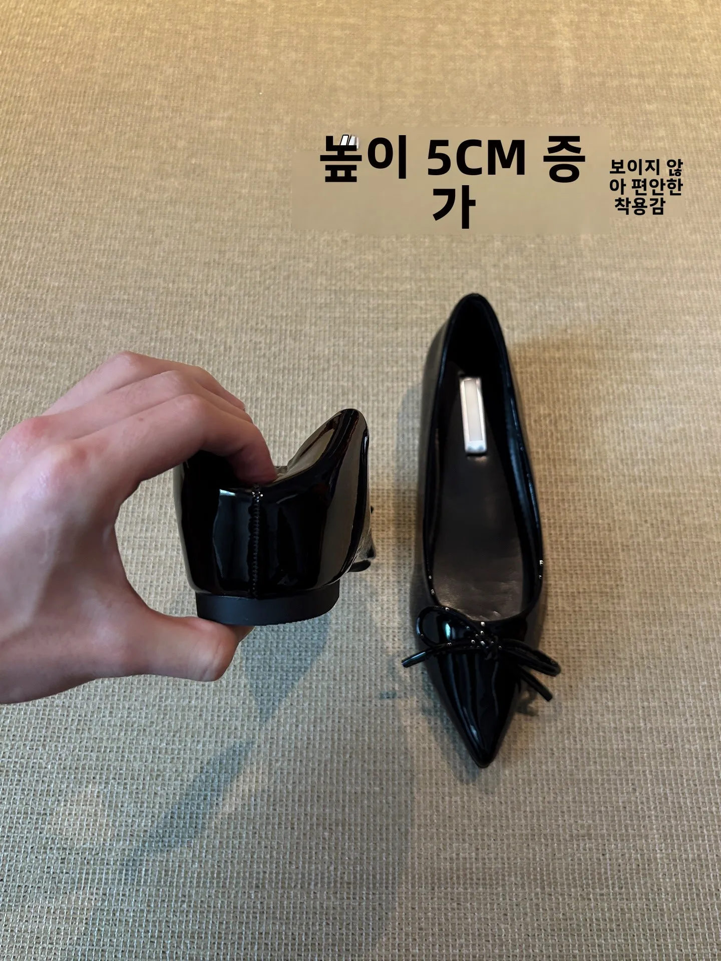 lamb-leather-knot-slip-on-mary-jane-oes-women's-faionable-spring-season-pointed-toe-inner-heightening-oes