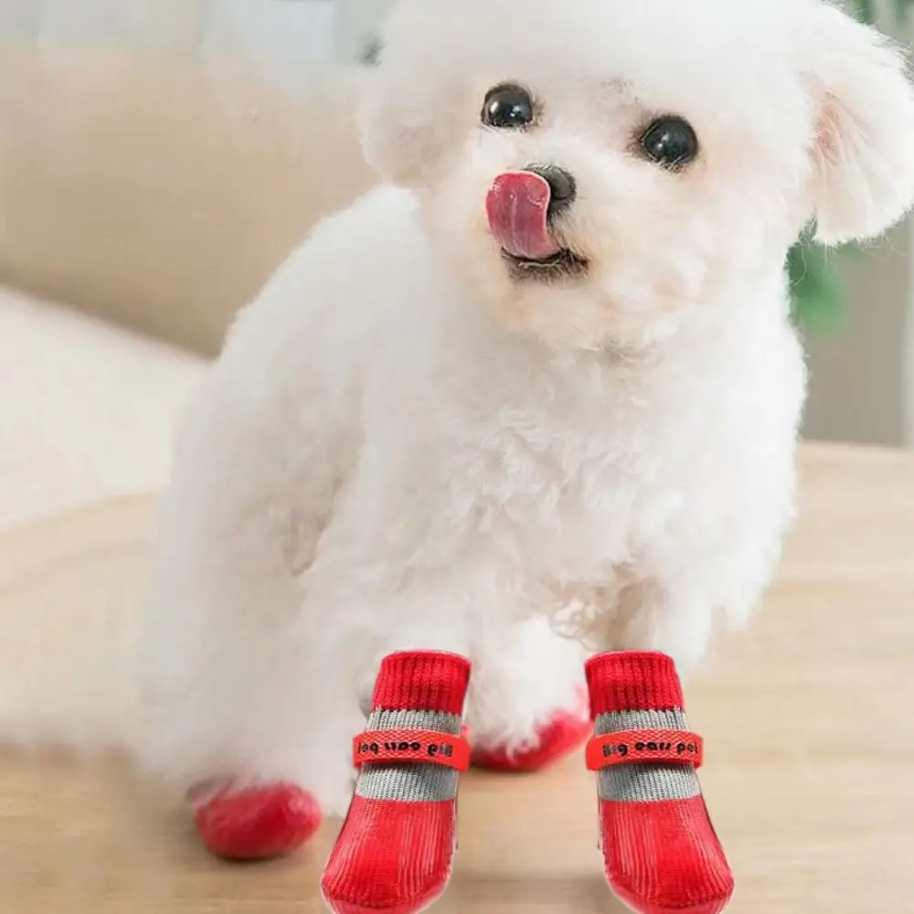 Waterproof Puppy Socks Shoes Spring Anti-dirt Teddy Foot Cover Pet Bibear Soft Sole Does Not Fall Off Foot Joint Protective Cove