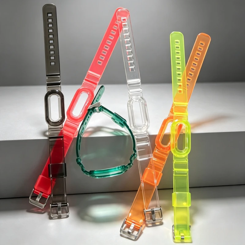 Applicable to GoogleFitbit AirOne-piece Glacier StrapFitbit AirTransparent jelly wristband