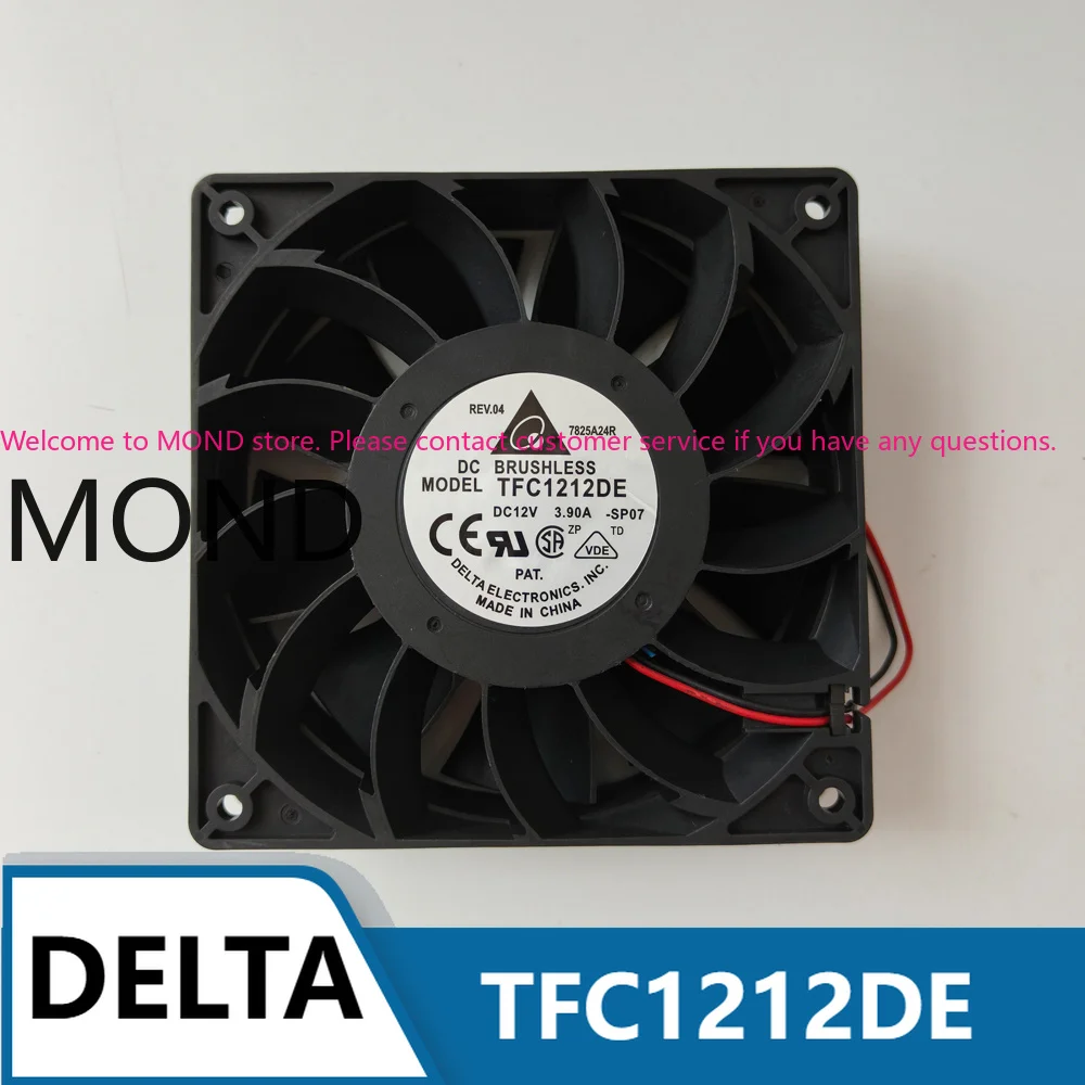 Delta TFC1212DE 12038 DC12V 3.90A 12CM Ultra Large Air Volume Dual Ball Violent Cooling Fan Original