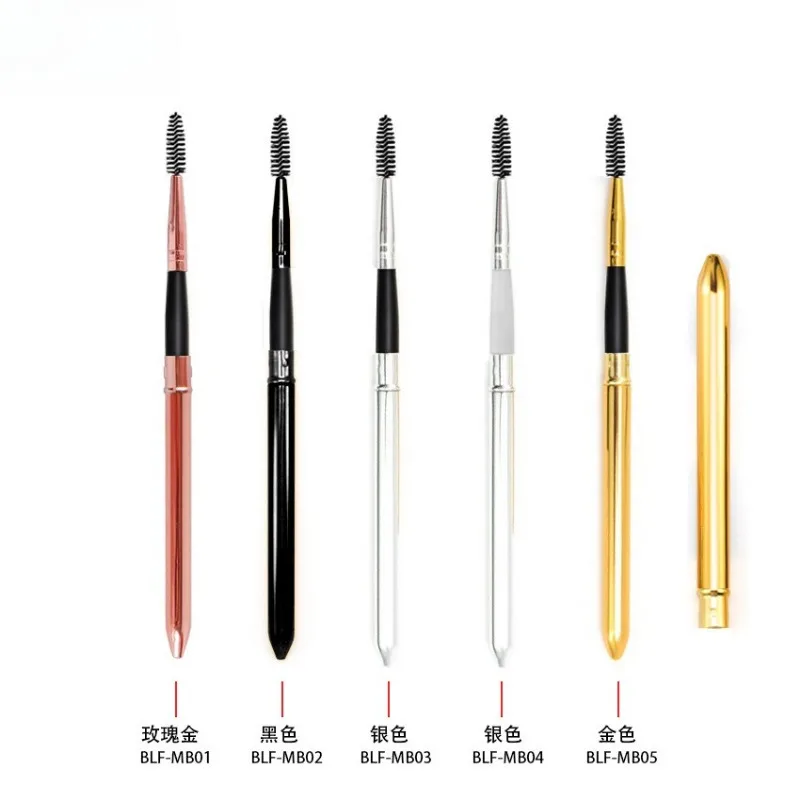 1pc 전문 눈썹 속눈썹 브러쉬 컨투어링 아이 브로우 아이라이너 메이크업 브러쉬 방수 울트라 파인 컬드 속눈썹 브러쉬