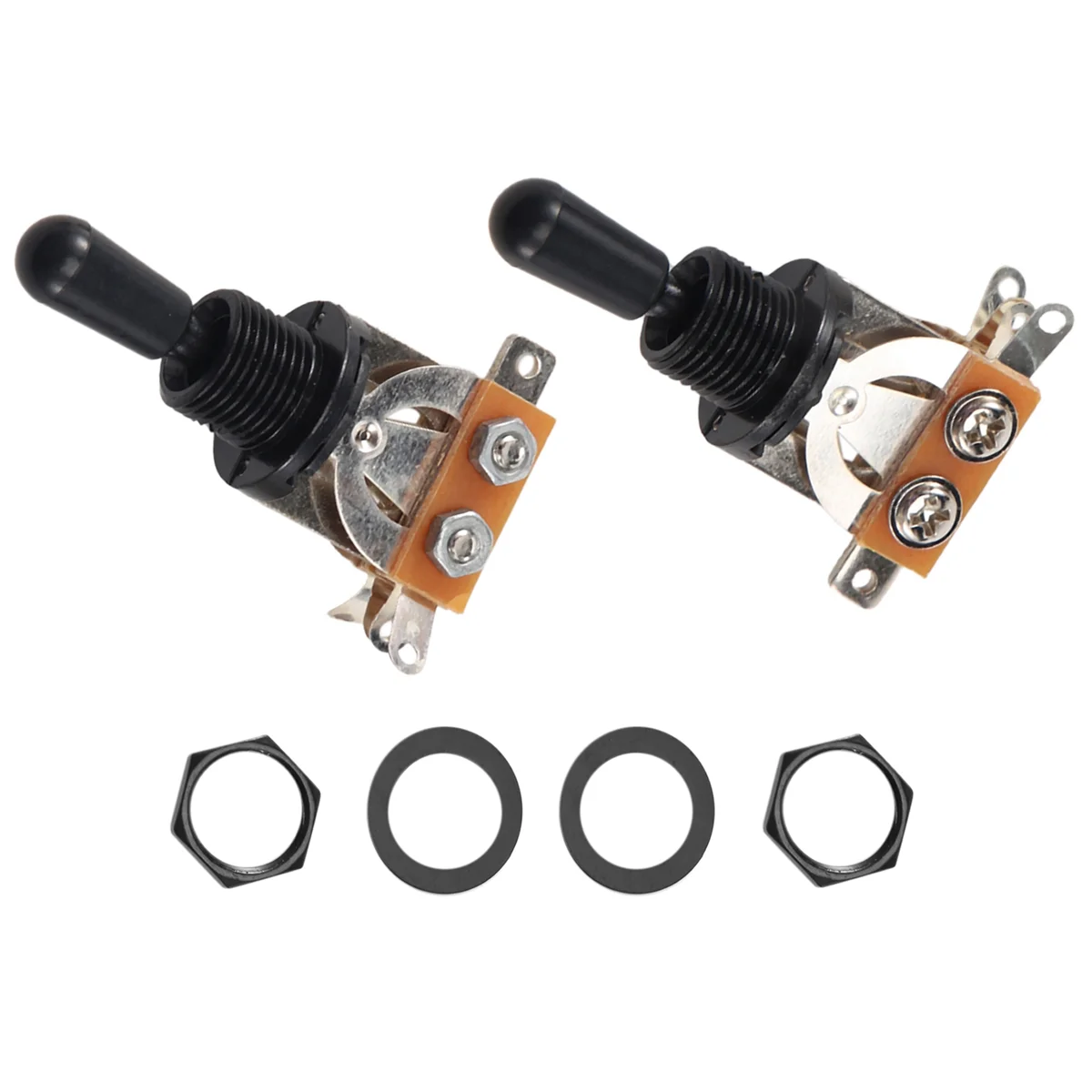 

AA85 Metric 3 Way Short Straight Guitar Toggle Switch Pickup Selector For Electric Guitar,Silver & black(Pack Of 2)