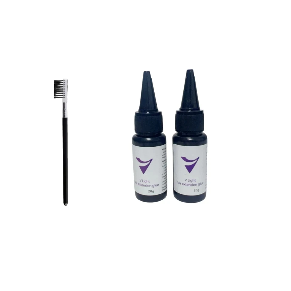 V-Light Technology Hair Extension wig glue V-Light transmit Hair Extension glue Set Hair Piece Hair Fast hair extensions image 4