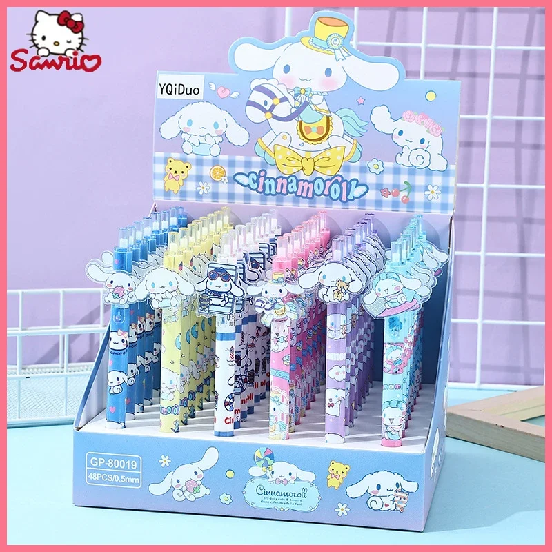 

Cinnamoroll Sanrio Cute Acrylic Patch Press Pen High Appearance Level Cartoon Gel Pen Black Signature Pen 0.5mm Stationery Gifts