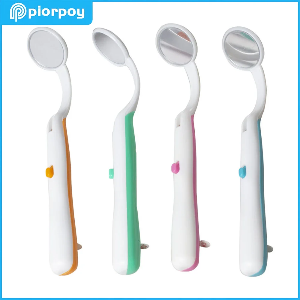 

PIORPOY LED Light Super Bright Mouth Mirror Dentist Oral Super Bright Anti-fog Mouth Mirror Tooth Exam Tool Dentistry Material