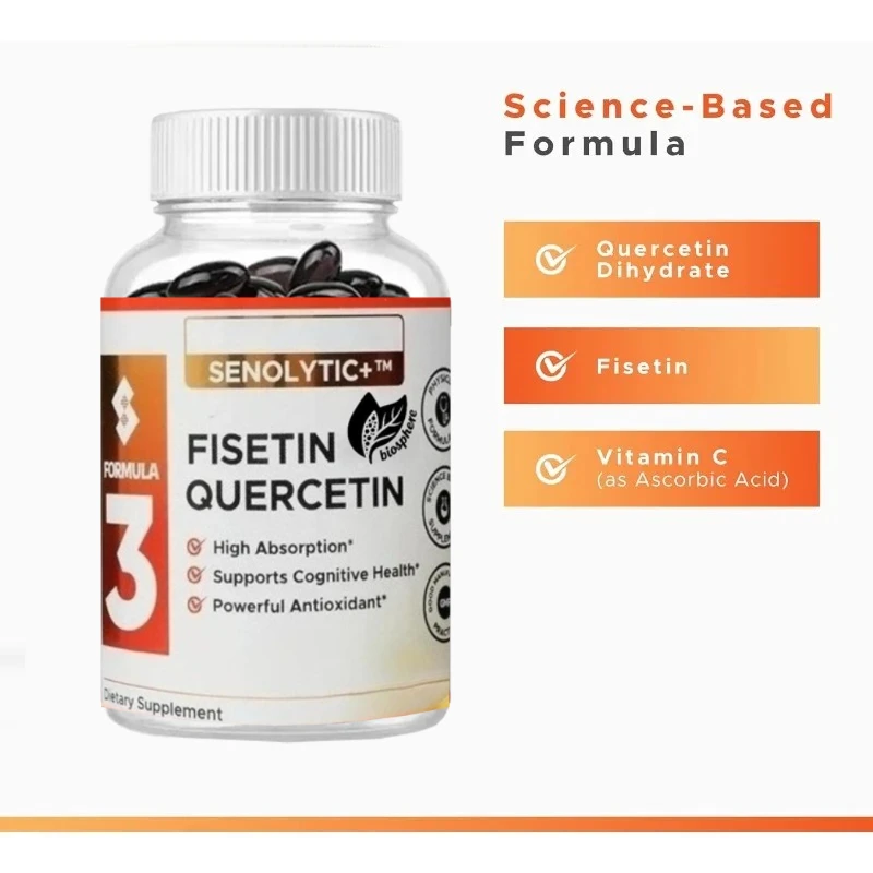 

Комплексные капсулы Fisetin Quercetin — способствующие ремонту ячеек и поддержку против старения