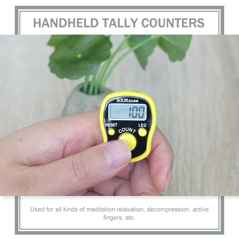 2 Pcs Number Finger Counter Beads Digital Chanting 1050X300X250CM Plastic Electronics Pray Tally Counters