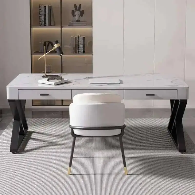 Multifuncional estudo mesa do computador luz de luxo moderno rock board mesa escritório nordic simples único chefe mesa para móveis escritório