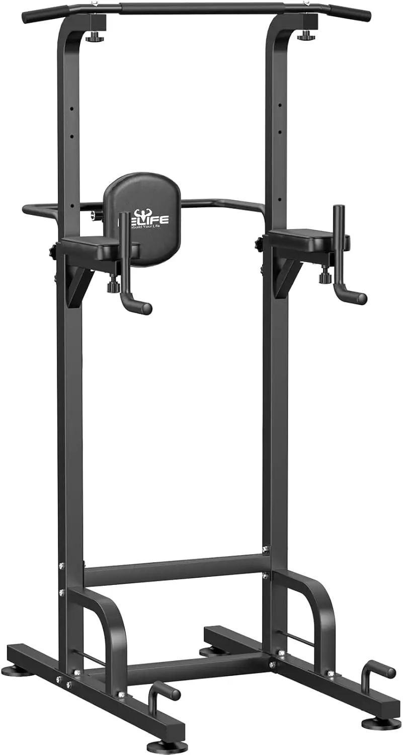 Power Tower Pull Up Bar Station Workout Dip Station for Home Gym Strength Training Fitness Equipment,450LBS