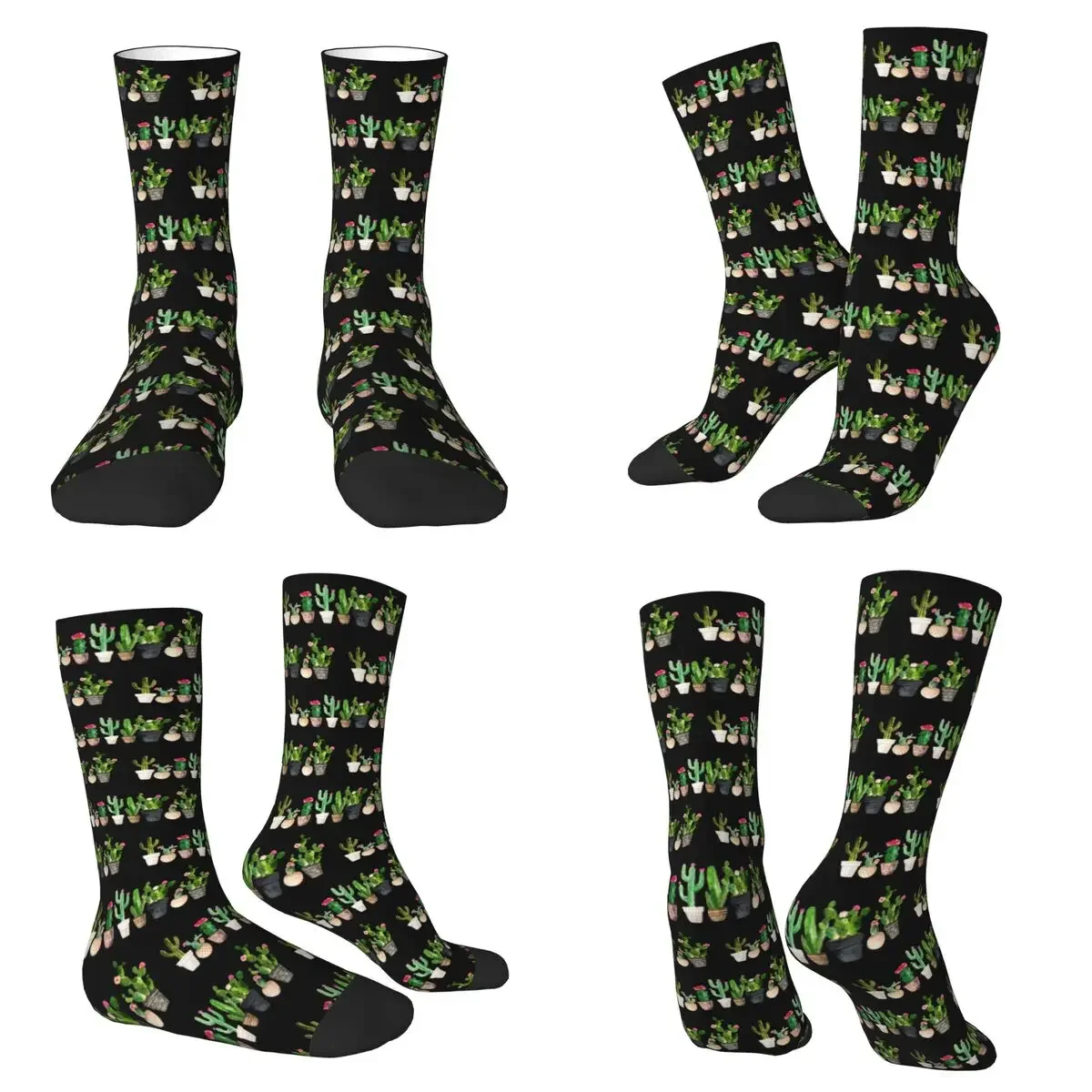 

Cactus Socks Harajuku Sweat Absorbing Stockings All Season Long Socks for Unisex Valentine's Day Gifts