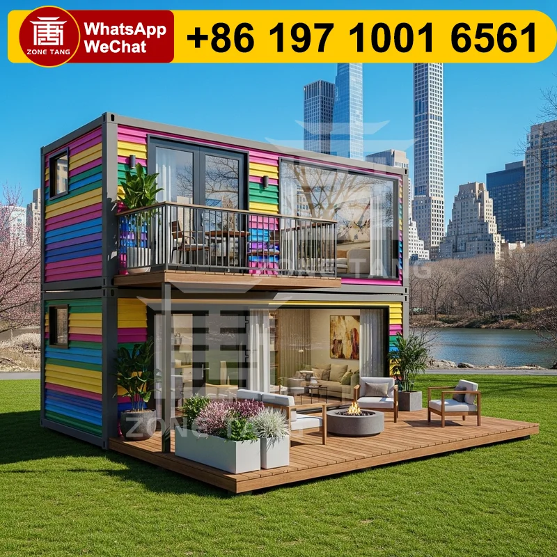 

Budget Friendly Vacation Retreat Shipping Container Homes Rapid Assembly Customize Color Durable Flat Pack Home Prebuilt Homes