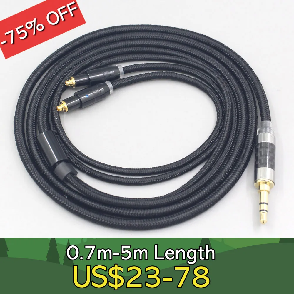 6.5mm XLR Super Soft Headphone Nylon OFC Cable For Shure SRH1540 SRH1840 SRH1440 Earphone headset LN007524