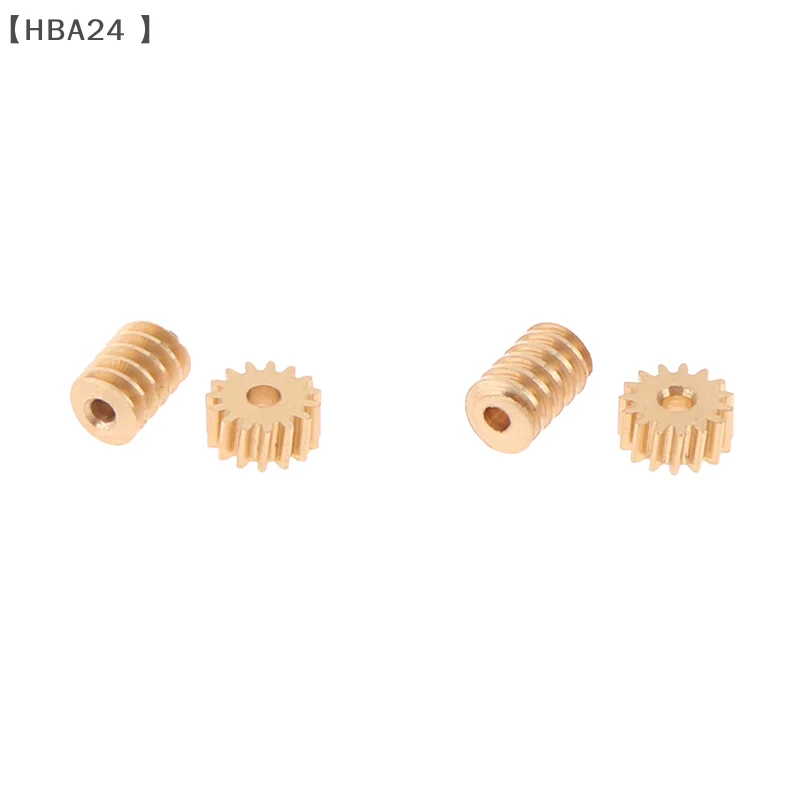 〔HBA24〕1:87 Modulus 0.2 15T Micro Brass Turbine Worm Static Change Gear Hole Dia 0.8mm/1mm Reduction Pinion Shaft Connector