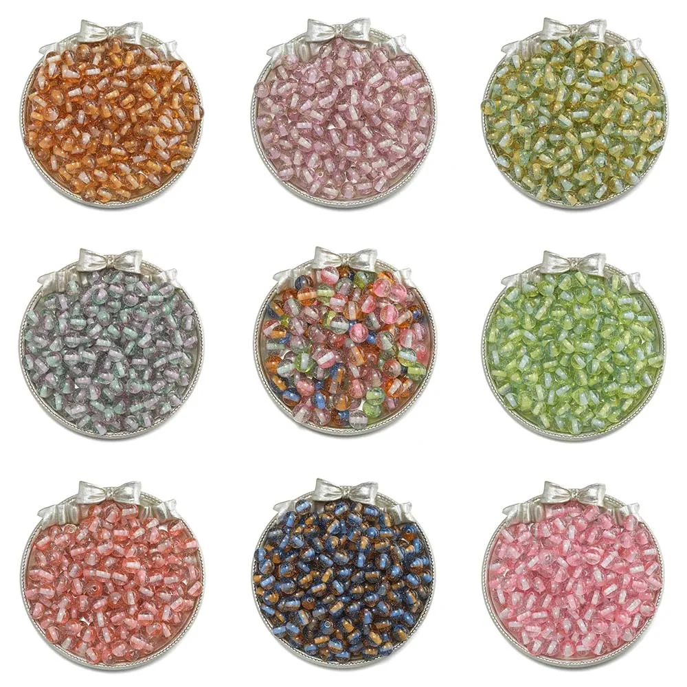 20pcs/Lot 8/10mm Resin Beads with Glitter Round Spacer Loose Bead for Bracelet Necklace Earrings Jewelry Making Accessories 