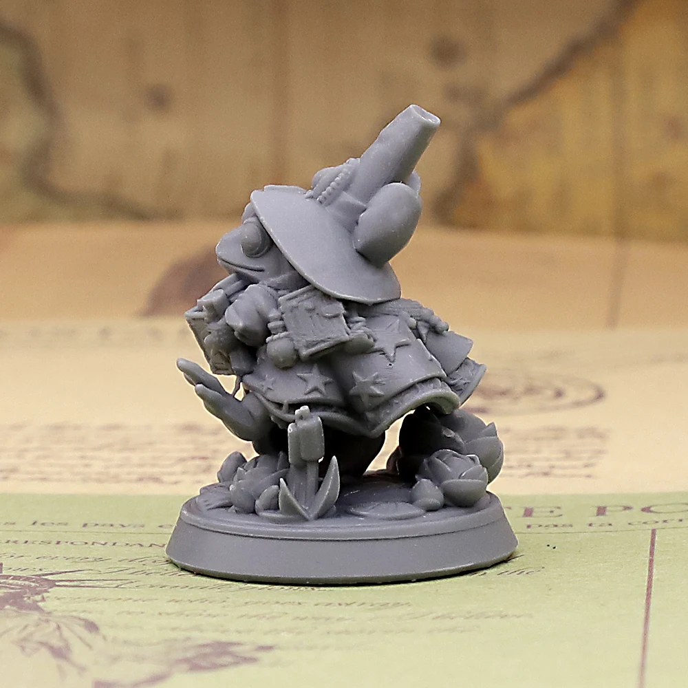 `Frog Wizard Miniature Unpainted Resin Model, Tabletop RPG Wargame Mini Figure for D&D Pathfinder, Adult Collection`