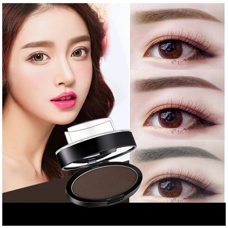 Eyebrow Powder Stamp Tint Stencil Set Cosmetics Professional Makeup Waterproof Eye Brow Stamp Lift Eyebrow Enhancers Stencil Kit