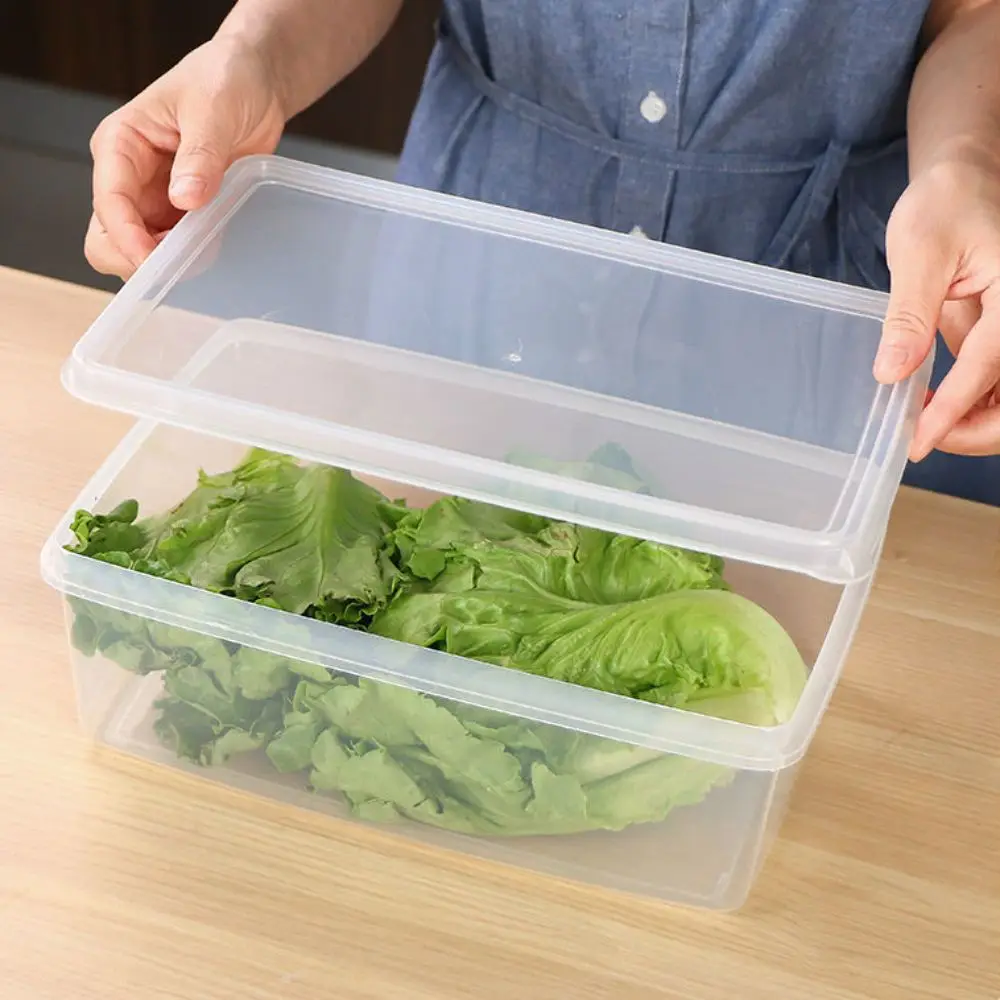 Caja de almacenamiento transparente duradera, caja de almacenamiento de cocina reutilizable de calidad alimentaria, caja sellada de alimentos Rectangular multifuncional