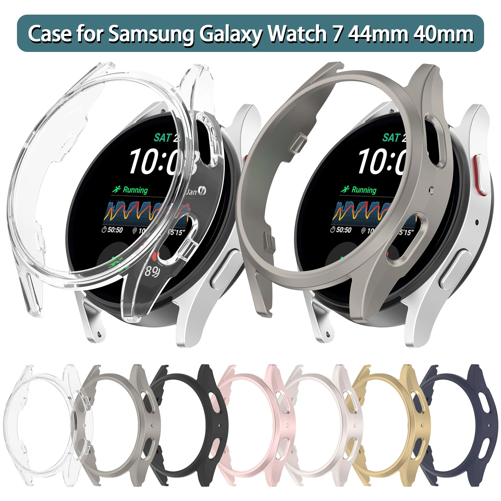 Protective PC Case Glass For Samsung Galaxy Watch 7 44MM 40MM Shell for Galaxy Watch7 40mm 47mm Cover