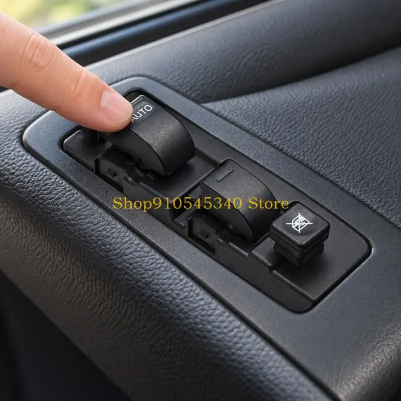 U2JA Black Housing Vehicle Window Control Unit 84820-37052 with Visible End Mounting Points and Buttons for Raising and Lowering
