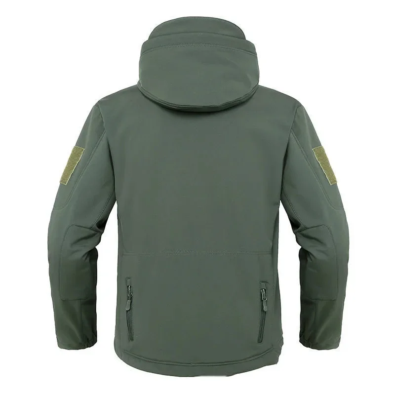 Imagem -02 - Oulylan-tactical Shark Skin Cabolsa Soft Shell para Homens Windproof Impermeável Combate s Cabolsas com Capuz