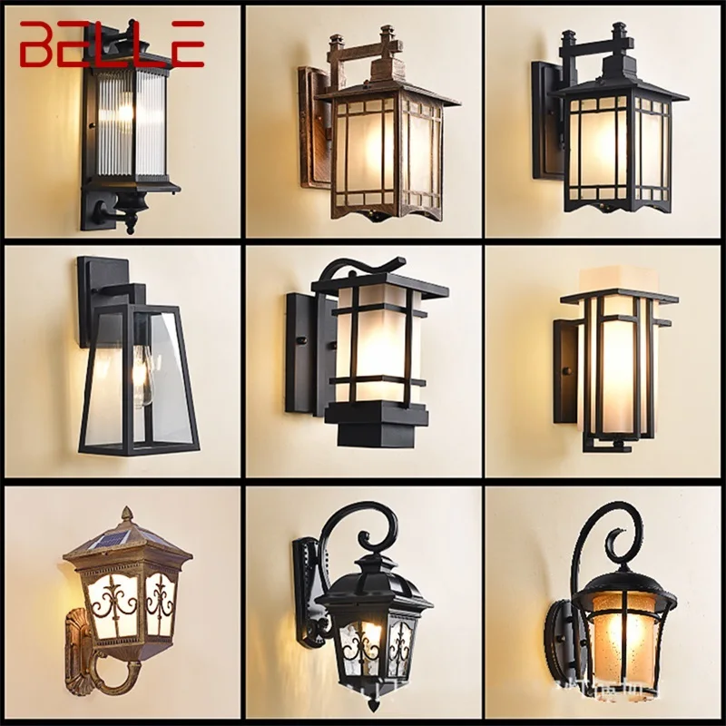 

BELLE Outdoor Wall Sconces Light Fixture Modern Waterproof Patio LED Lamps For Home Porch