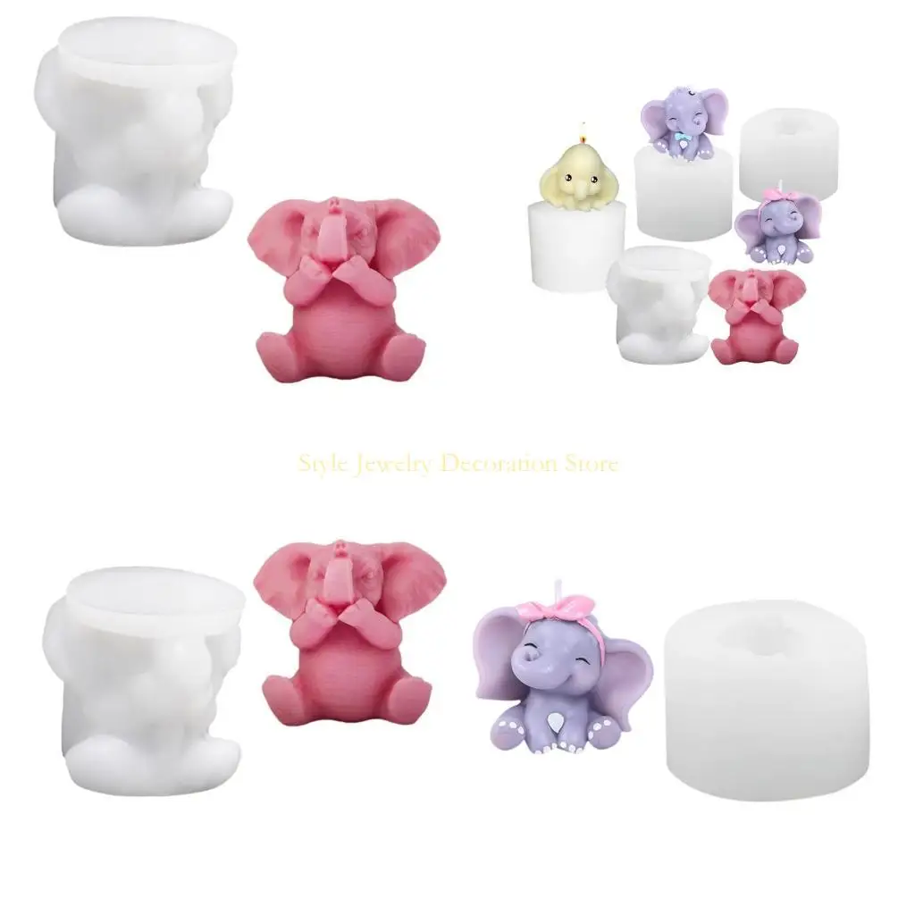 

D46E Гибкая форма для изготовления слонов, многоцелевое использование, подходит для праздничных украшений, подарков ручной и